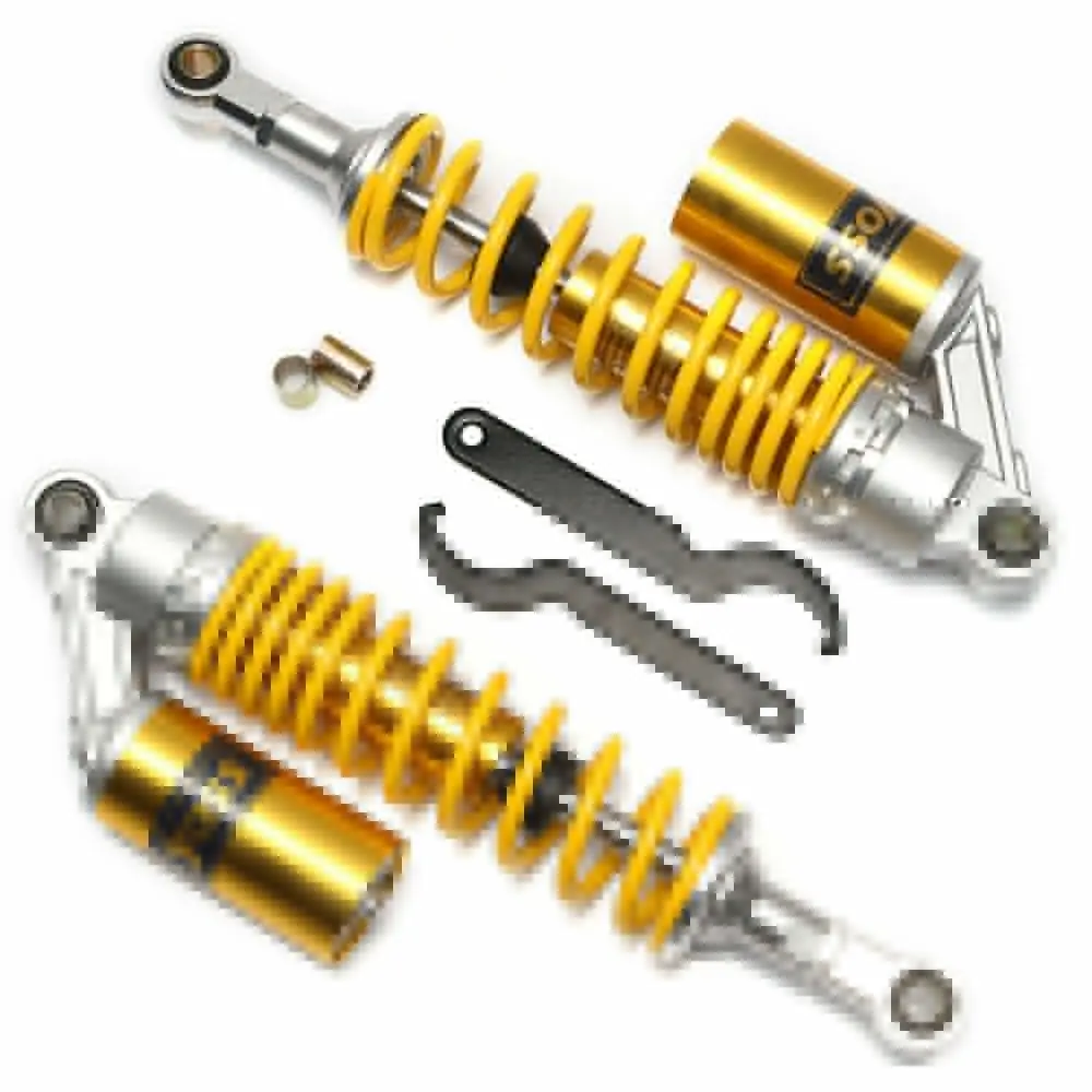 280mm 320mm 380mm Motorcycle Motorcross Dirt BIke Air Shock Absorber Rear Suspension ATV Quad Scooter Gas Cylinder Spring Yellow