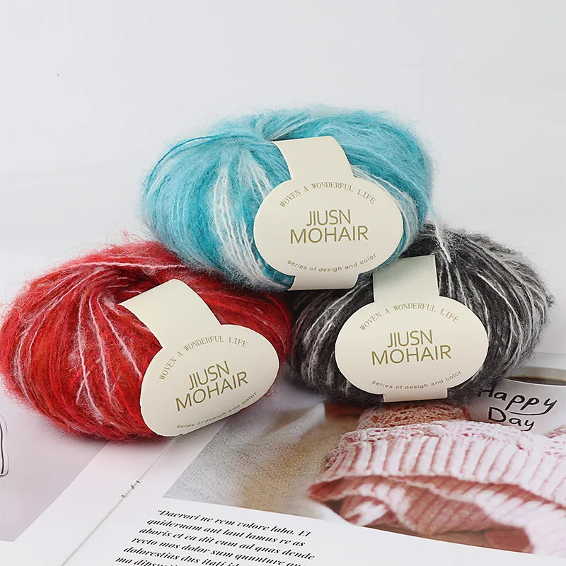 

250 г 10 шт. мохеровый ручной работы DIY вязаный крючком детский тонкий шарф из пряжи шариковый шарф шляпа свитер