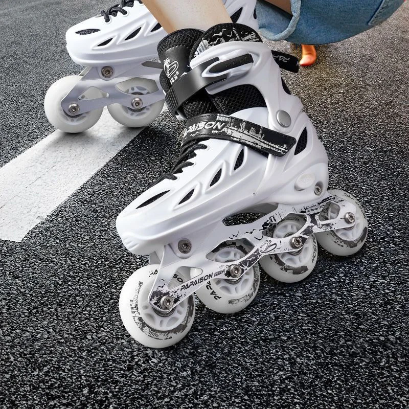 

Adjustable Inline Skates Full Set Adult Kids Beginner Professional Roller Skating Shoes 8 Wheels Flashing Boys Girls Fitness