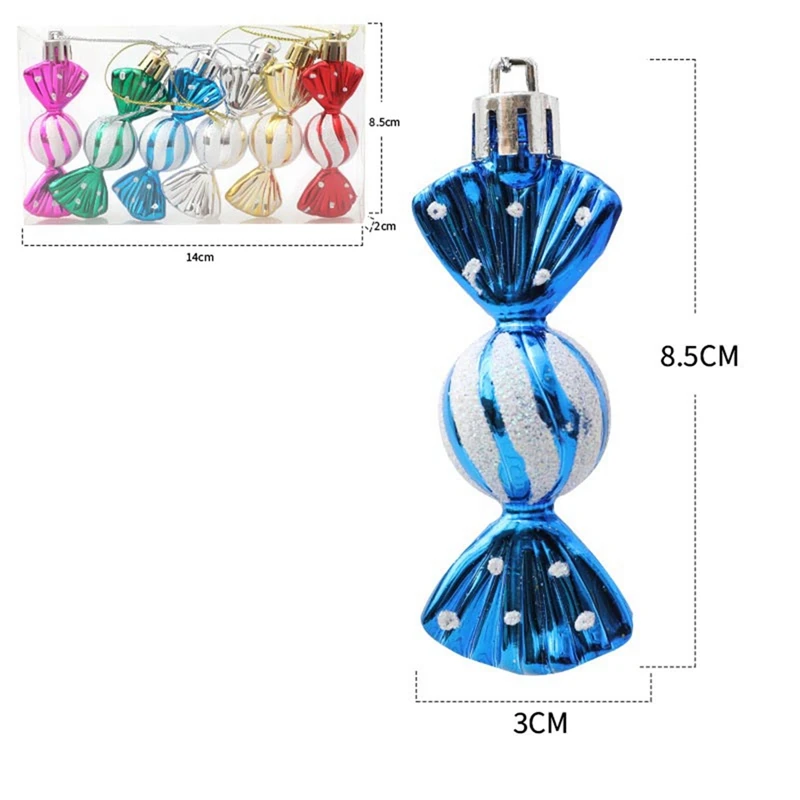 Bolas de decoración para árbol de Navidad, adornos colgantes de temporada, fácil de usar, 24 piezas