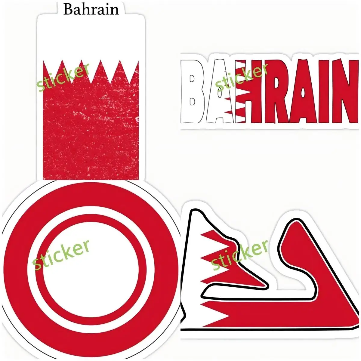 

Bahrain Fashion Car Stickers Decoration Cover Scratches Decals Window Bumper Motorcycle Laptop Trunk Accessories