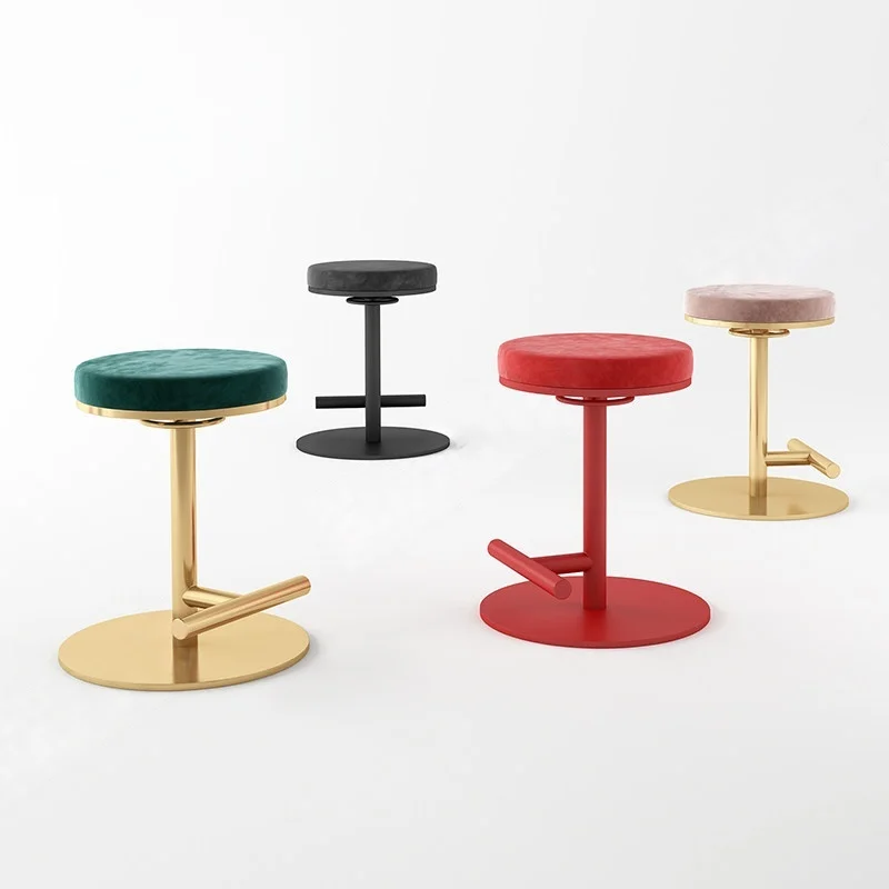 Simple style bar bar counter adjustable rotating chair, modern bar front high stool