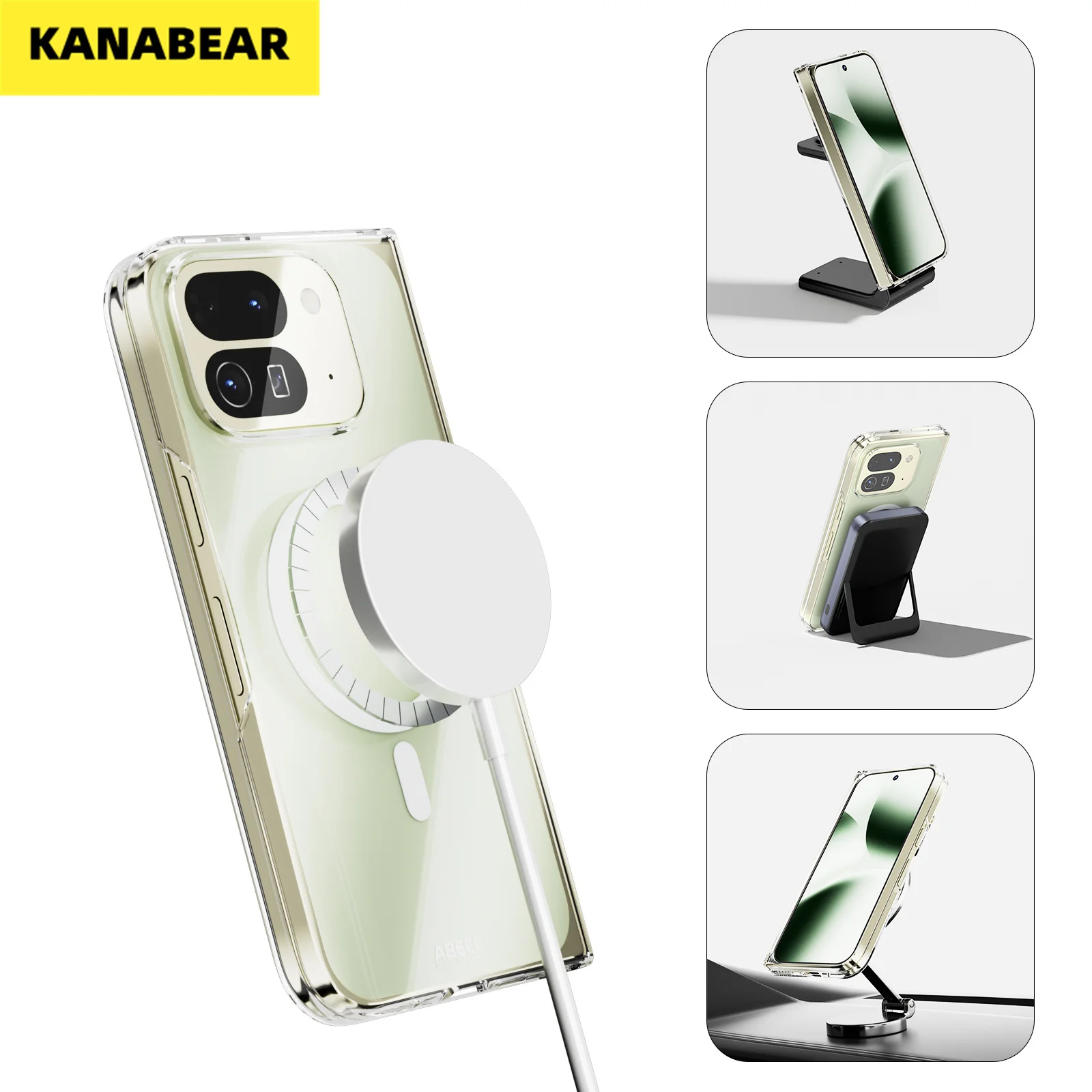 

The phone case for Pixel 10 ProFold/9 Pro Fold Foldable Magnetic Clear Case Hard Anti-Scratch Full Shockproof HD Bare Feel Cover