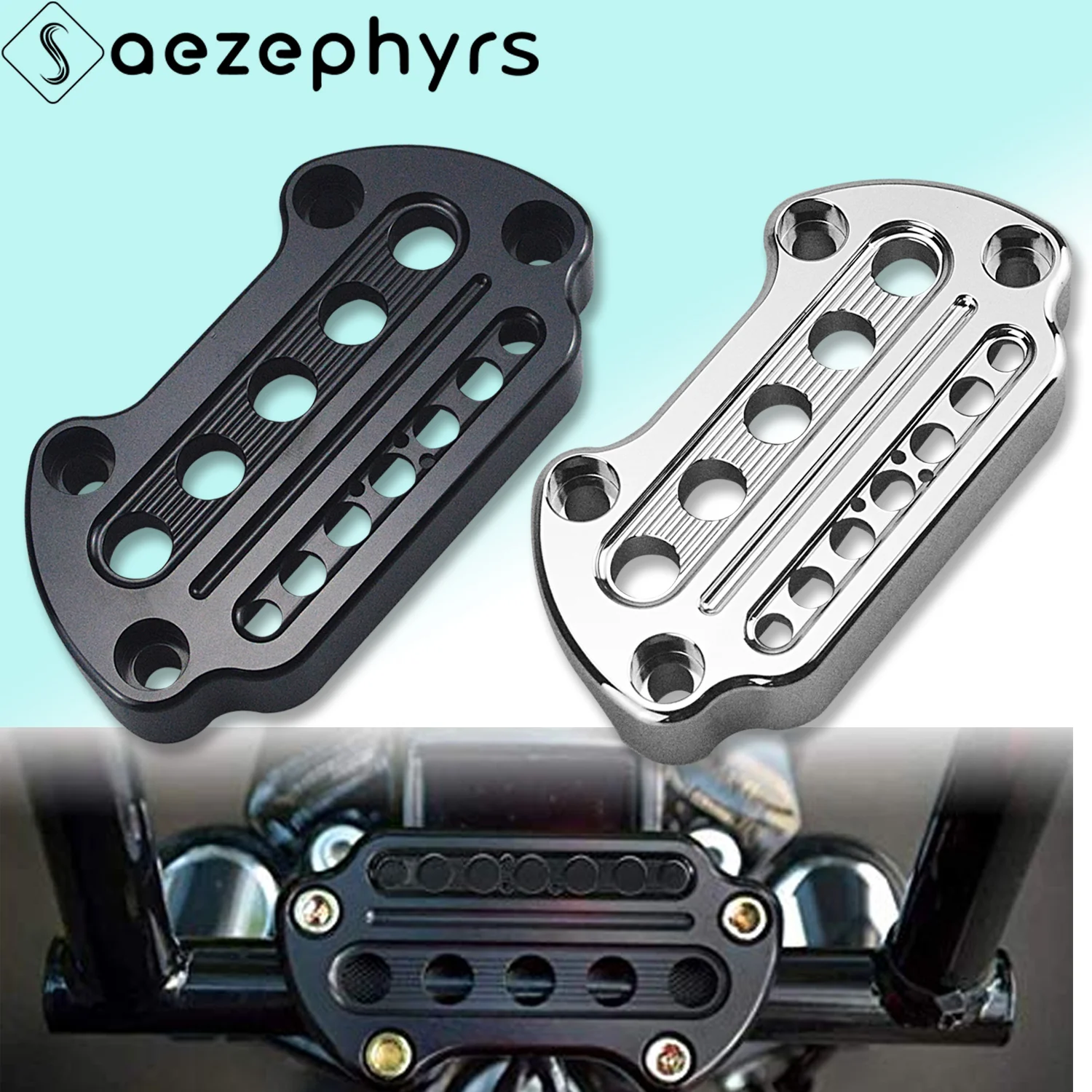 Indicator Light Handlebar Top Riser Clamps Mount Motorcycle Accessories For Harley Sportster XL 883 1200 Low Rider Dyna Fat Bob