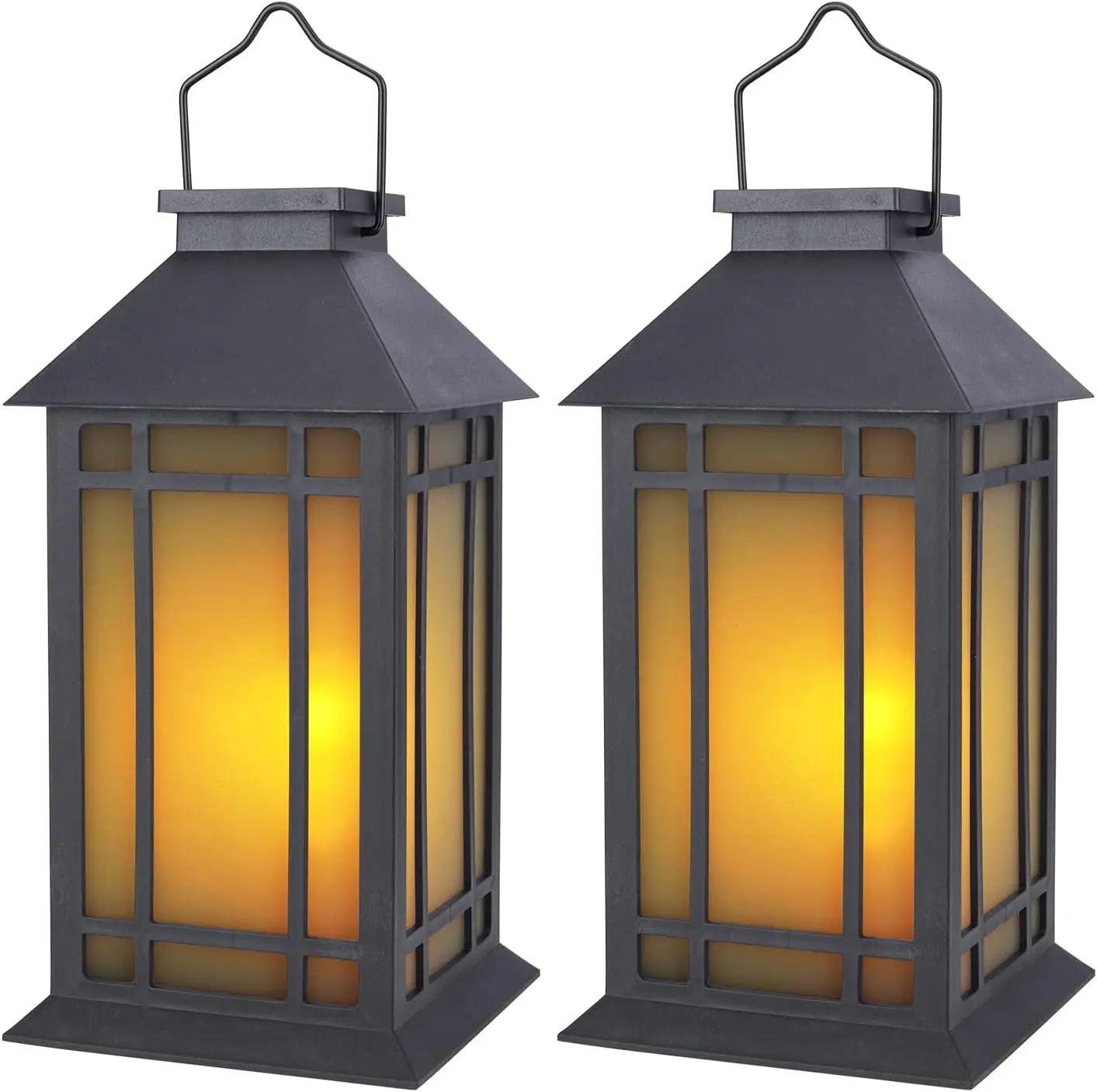 

Solar Lantern Outdoor, Waterproof Hanging Lights for Patio Garden, 2 Pack