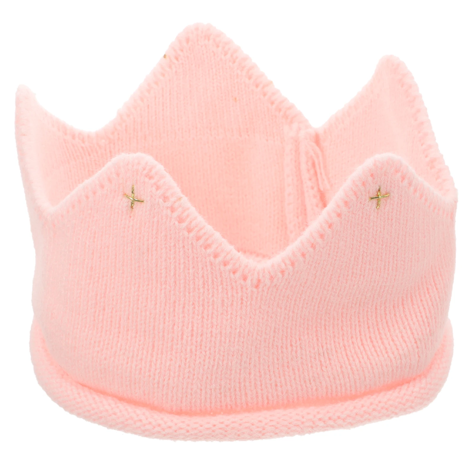 

Knitted Crown Hats for Kids Baby Girl Boy Pink Child Birthday Photo Party Warm Soft Stretchy Stylish Knit Beanie Hat