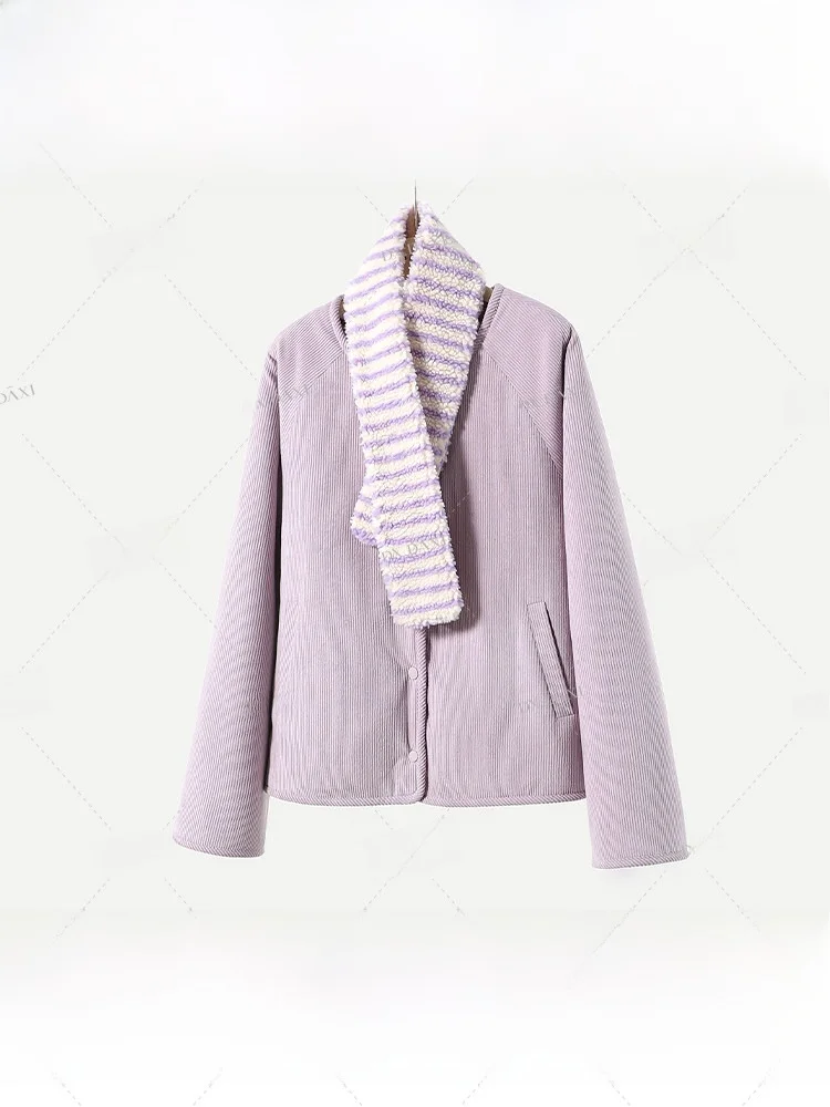 

Double-Sided Fluffy Outerwear Jaet Women's Loose Sle Winter New Korean Version Slimming Top Polyester Fiber Long Sve S...