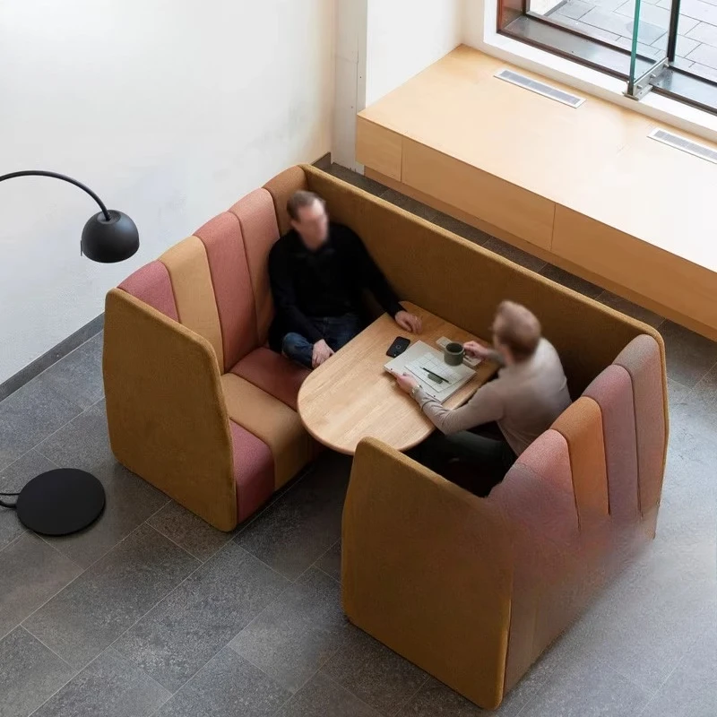 

Creative color matching reception negotiation high back card seat sofa leisure area U-shaped negotiation designer sofa high