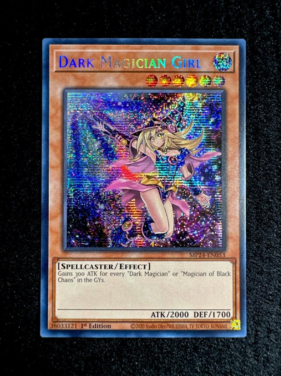 

Yugioh KONAMI Duel Monsters TCG MP24-EN053 Dark Magician Girl Secret Rare English 1st Edition Collection Mint Card