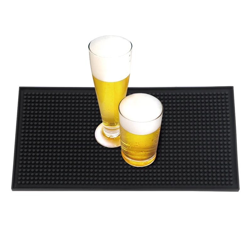 Beer Bar Mat Rubber Drip Tray Waterproof Heat Resistant Durable Kitchen Drain Mat Dish Drying Mat For Home Bar Cafe