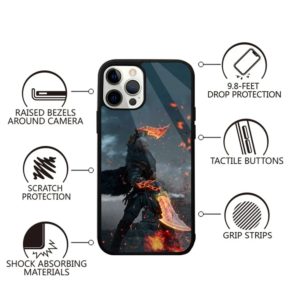 Game God Of W-War Phone Case For iPhone 16,15,14,13,12,11,Plus,Pro,Max,Mini Magsafe Magnetic Wireless Charging