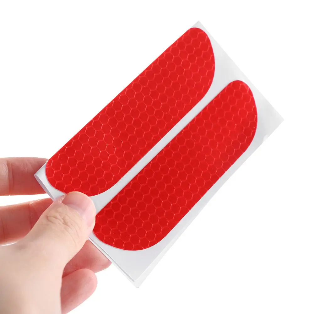 

4pcs Tail Open Sign Auto Car Door Stickers Warning Mark Reflective Tape Safety