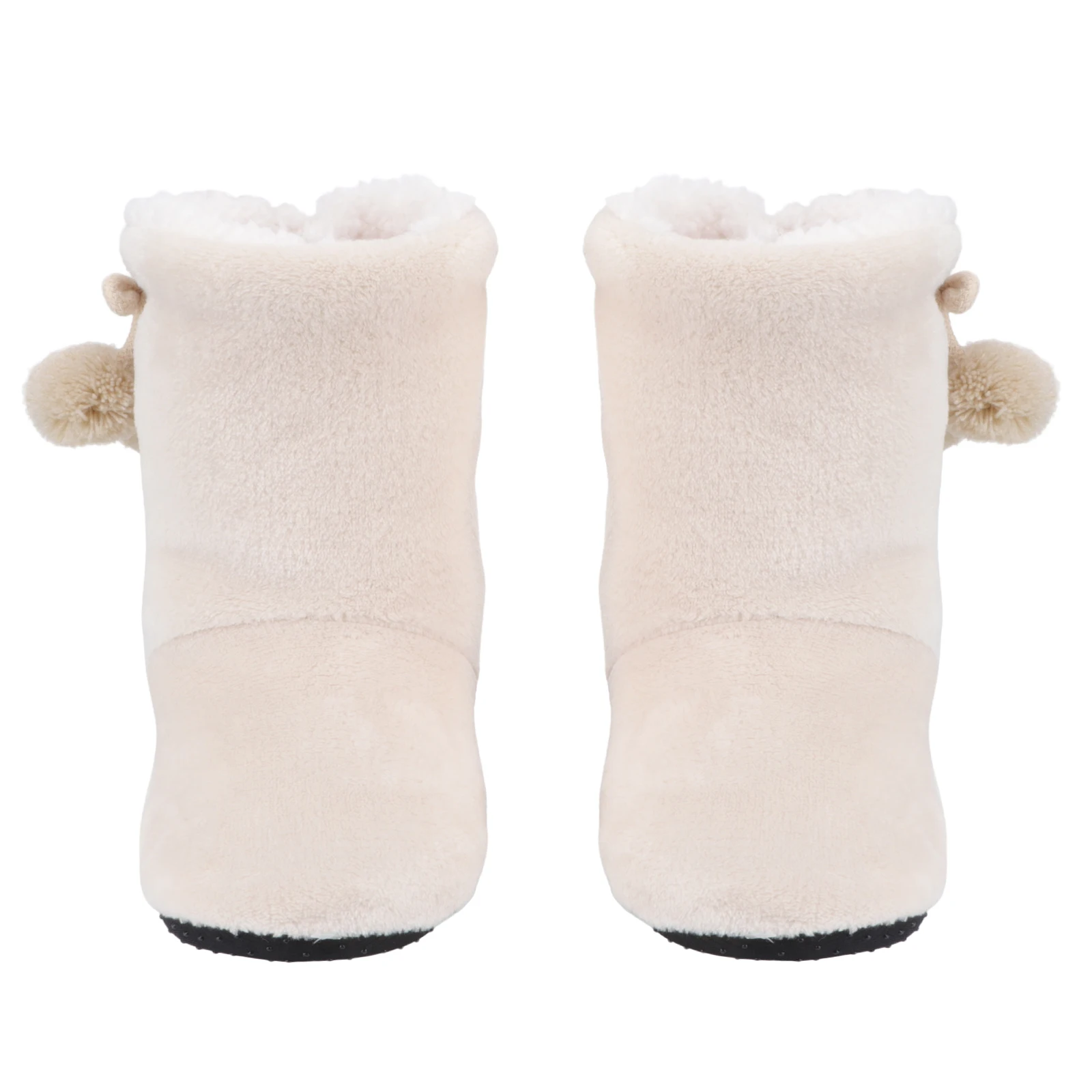 

1 пара зимних теплых хлопковых сапог, нескользящие фланелевые напольные тапочки, домашние ботильоны из кораллового флиса, прочная плоская подошва