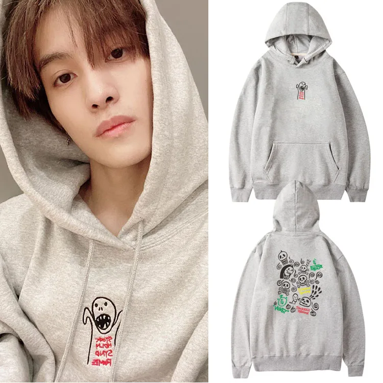 

Толстовка NCT Weien R Liu Yang Yang осенне-зимняя, утепленная флисом, свободного кроя, модная, из чистого хлопка, с принтом, для мужчин и женщин