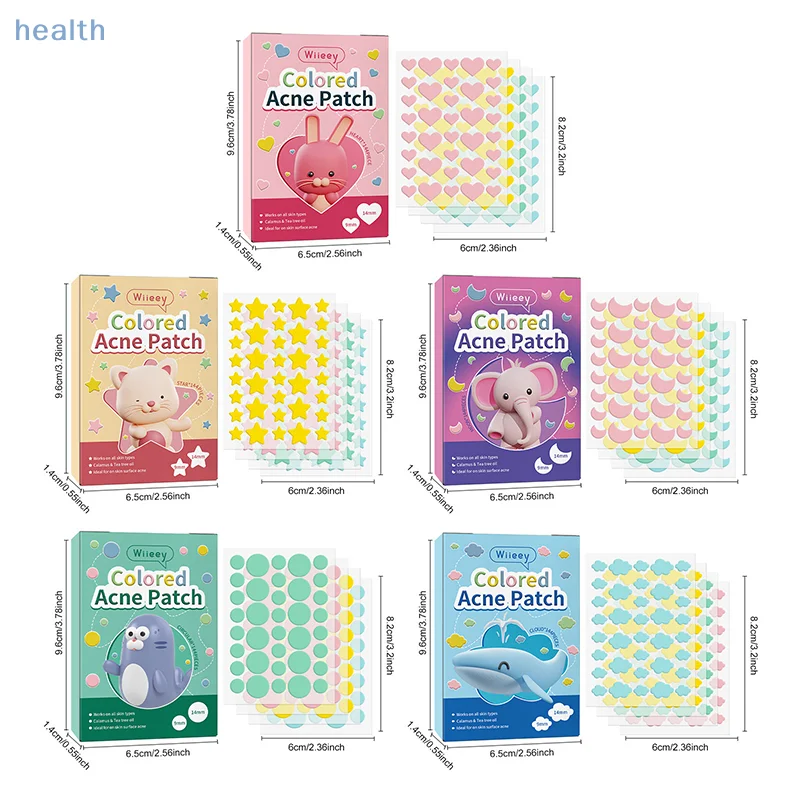 144PCS Pimple Patch สีสันที่มองไม่เห็นกําจัดสิว Skin Care สติกเกอร์คอนซีลเลอร์ Face Spot เครื่องมือแต่งหน้าความงาม