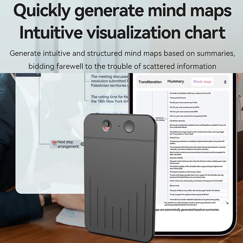 AI Voice Recorder APP Control AI Notetaking Device Transcribe & Summarization with ChatGPT Voice To Text Recorder Sound Recorder
