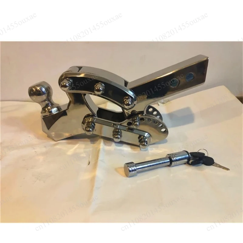 304 Stainless Steel Square Mouth Adjustable Trailer Hitch Height Lifting Tow Bar Hook For Car Trailer