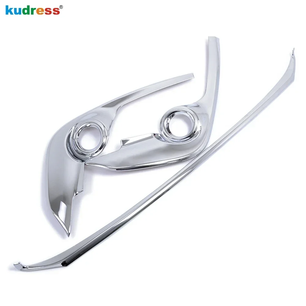 For Toyota Sienta 2016 2017 2nd Ge XP170 Chrome Front Bumper Cover Trim Front Foglight Fog Light Lamp Frame Trim Car Accessories