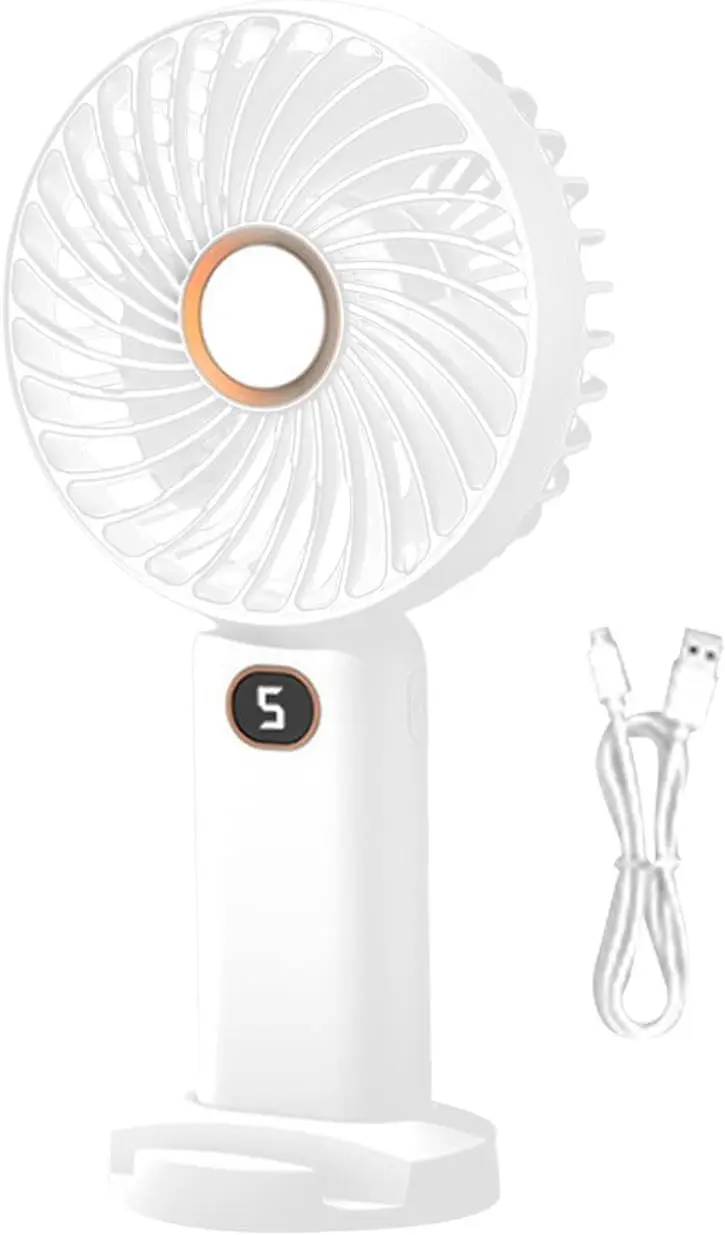 Мини-портативный вентилятор, персональный охлаждающий вентилятор, 5-скоростной легкий USB перезаряжаемый ручной вентилятор для путешествий на открытом воздухе, пляжа, для женщин и девочек