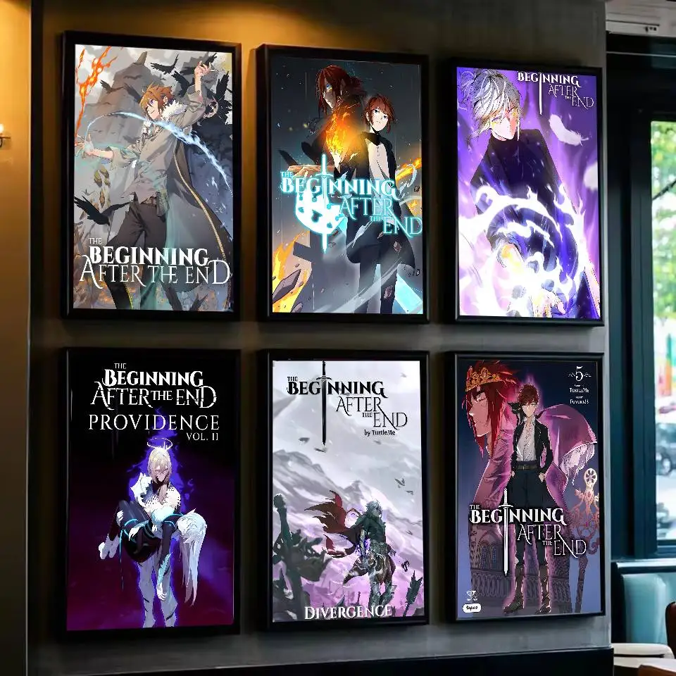 Anime The B-Beginning After the End Poster Selbstklebende Kunst Wasserfester Papieraufkleber Kaffeehaus Bar Wohnheim Zimmer Wanddekoration