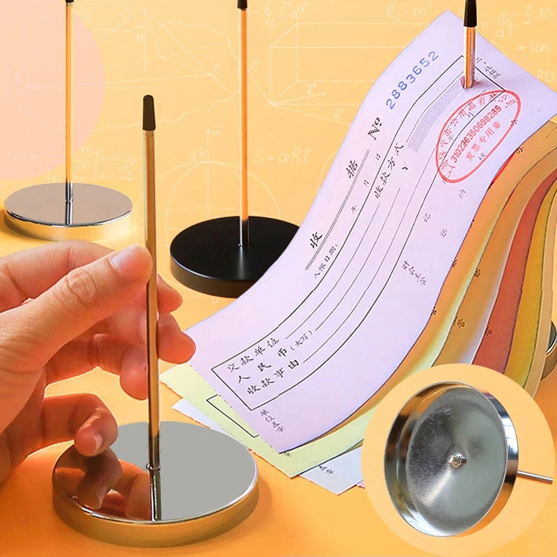 Stainless Steel Straight Rod Paper Memo Holder Spike Stick For Bill Receipt Kitchen Accessories