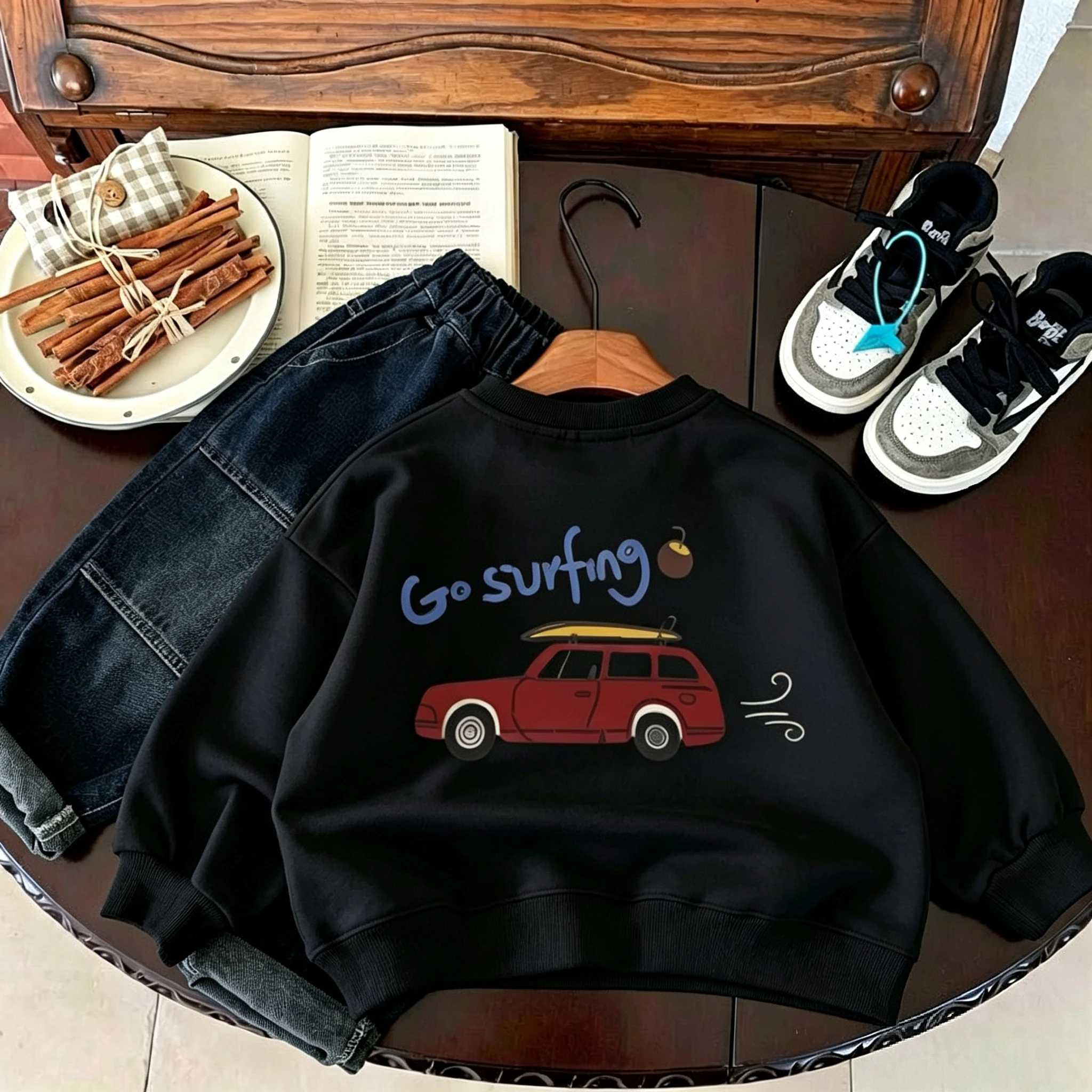 0-6 Year Old Children Clothing Fashion Sweatshirts Autumn Loose Casual Long Sleeve Hoodie O-neck Tops Toddler Costume Sweatshirt