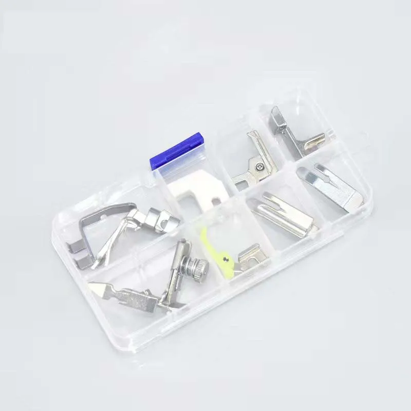 

10PC Presser Foot SET for Household Pedal Old-Fashioned JA Sewing Machine Zipper/Cording/Hemmer/Compensating/Teflon/Pleated Foot