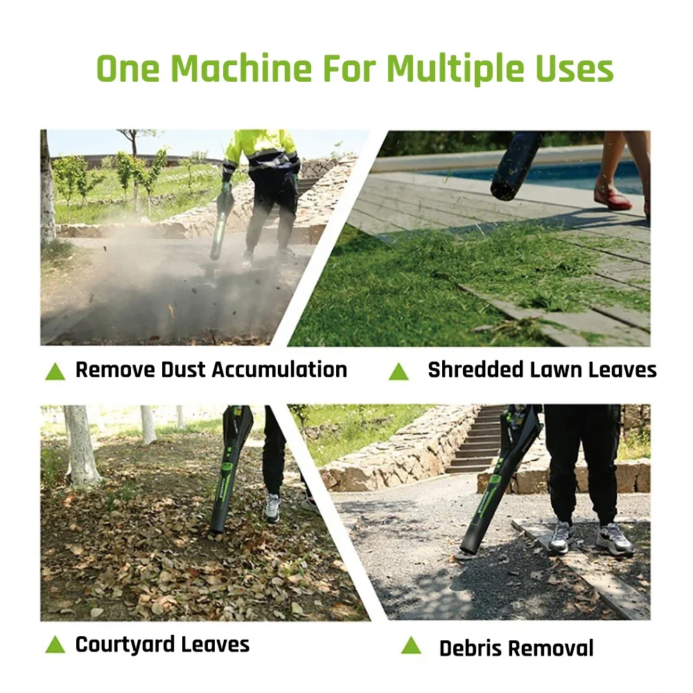 Greenworks 40V Portable Lithium Power Shed Snow Blower Road Dust Blower Garden Leaf Blower Rechargeable Dust Blower