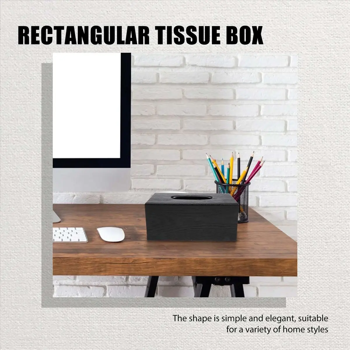 New Arrival Tissue Box Wood Rectangular Tissue Box Natural Elegance Wood Tissue Box for Living Room Bedroom Kitchen