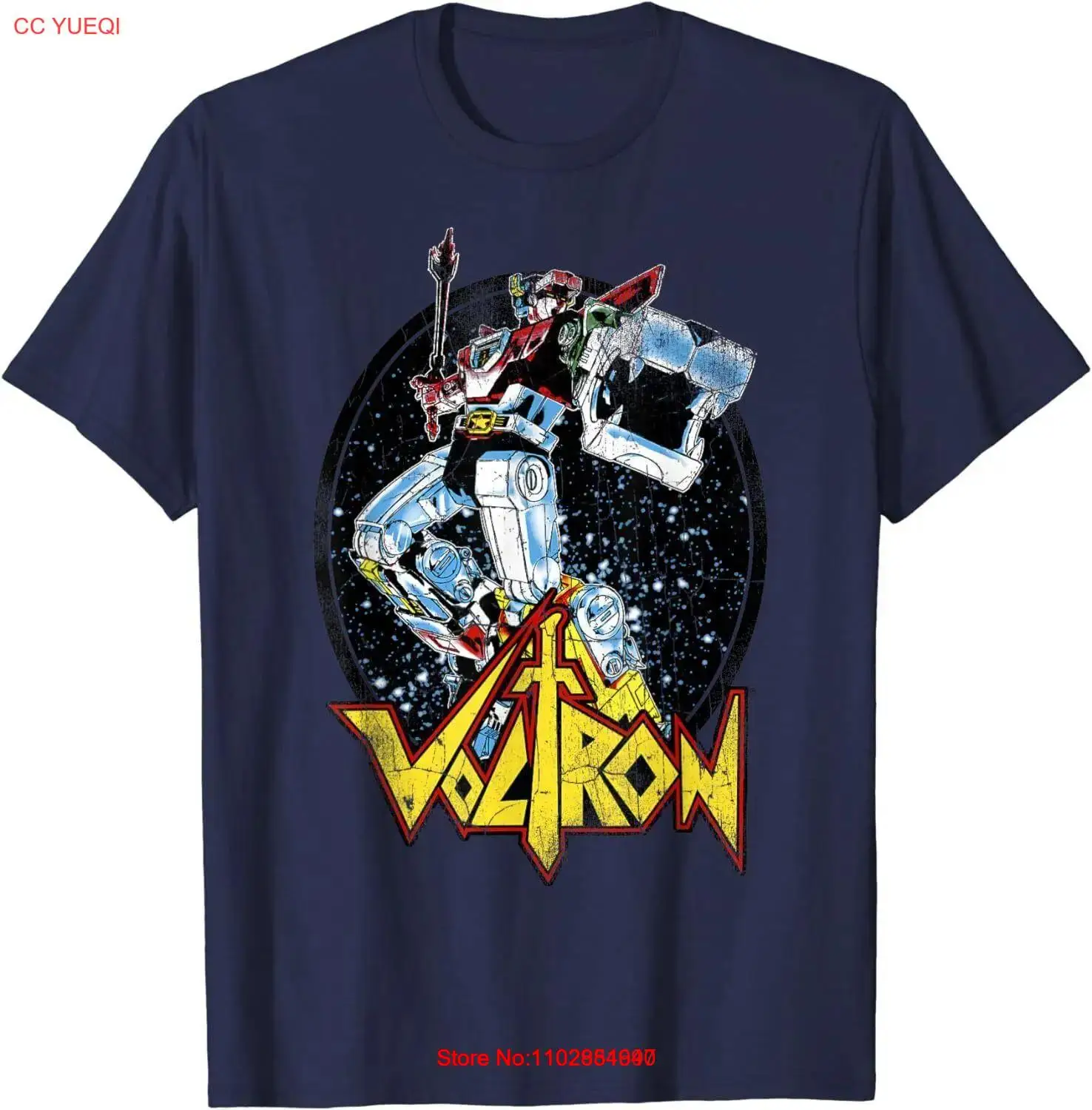 Красочная футболка с боевым мечом Voltron Retro Defender, S-5XL, сделано в США Красочная футболка с боевым мечом Voltron Retro Defender, S-5XL, сделано в США