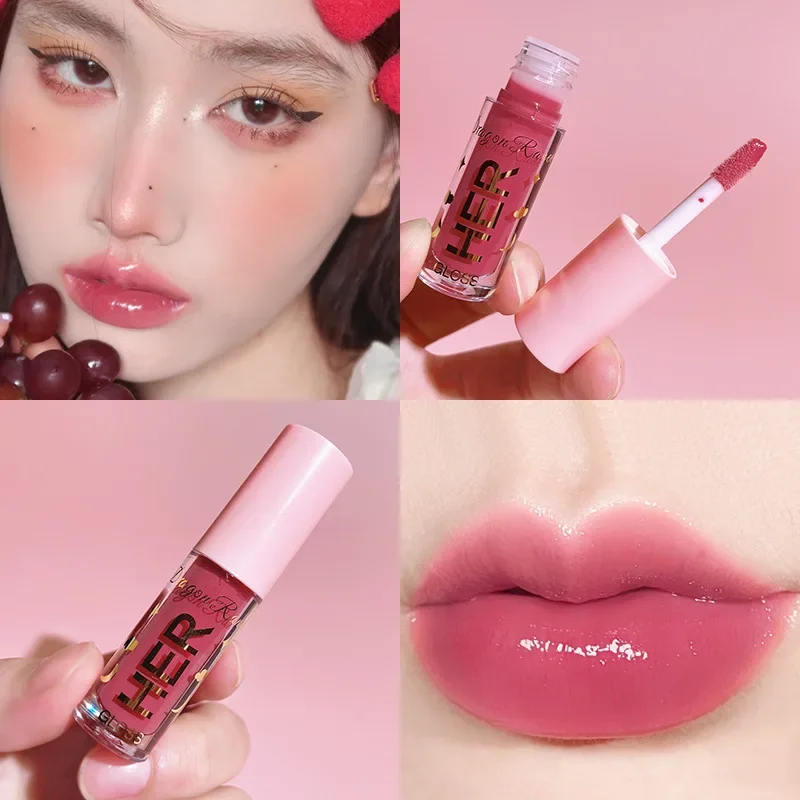 Glitter Moisturizing Mirror Lip Gloss Lasting Non-stick Cup Liquid Lipstick Red Nude Sexy Lip Tint Women Lips Makeup Cosmetics