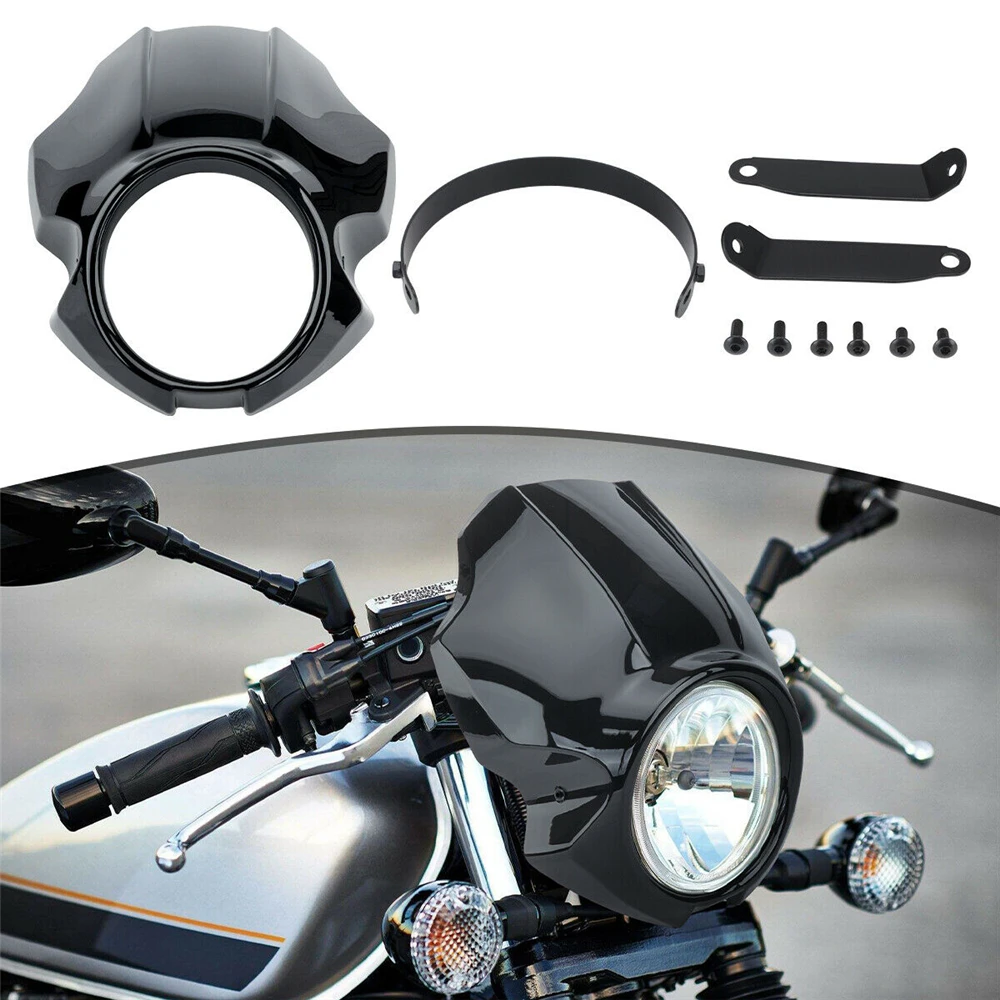 

Vivid Black Motorcycle Front Headlight Fairing Windshield Cover Kit for Yamaha XVS 950 SPEC BOLT 950 2014-2020