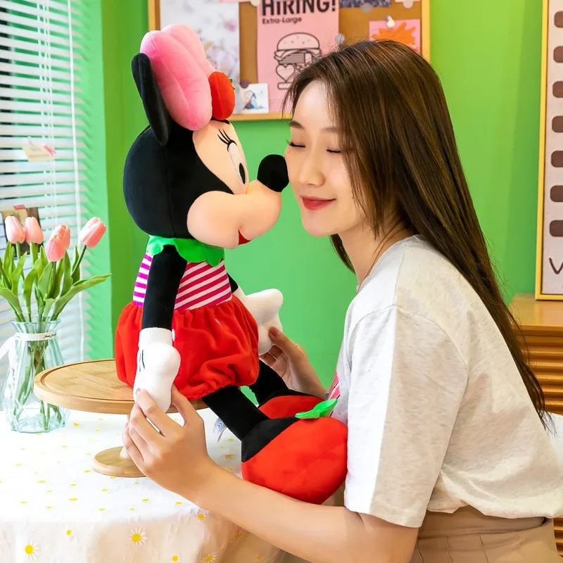 40-70 cm Klassieke Koppels Aardbei Minnie Mickey Mouse Kawaii Gevulde Knuffel Kussen Pop Verjaardag Vriendin Meisje Kerstcadeau