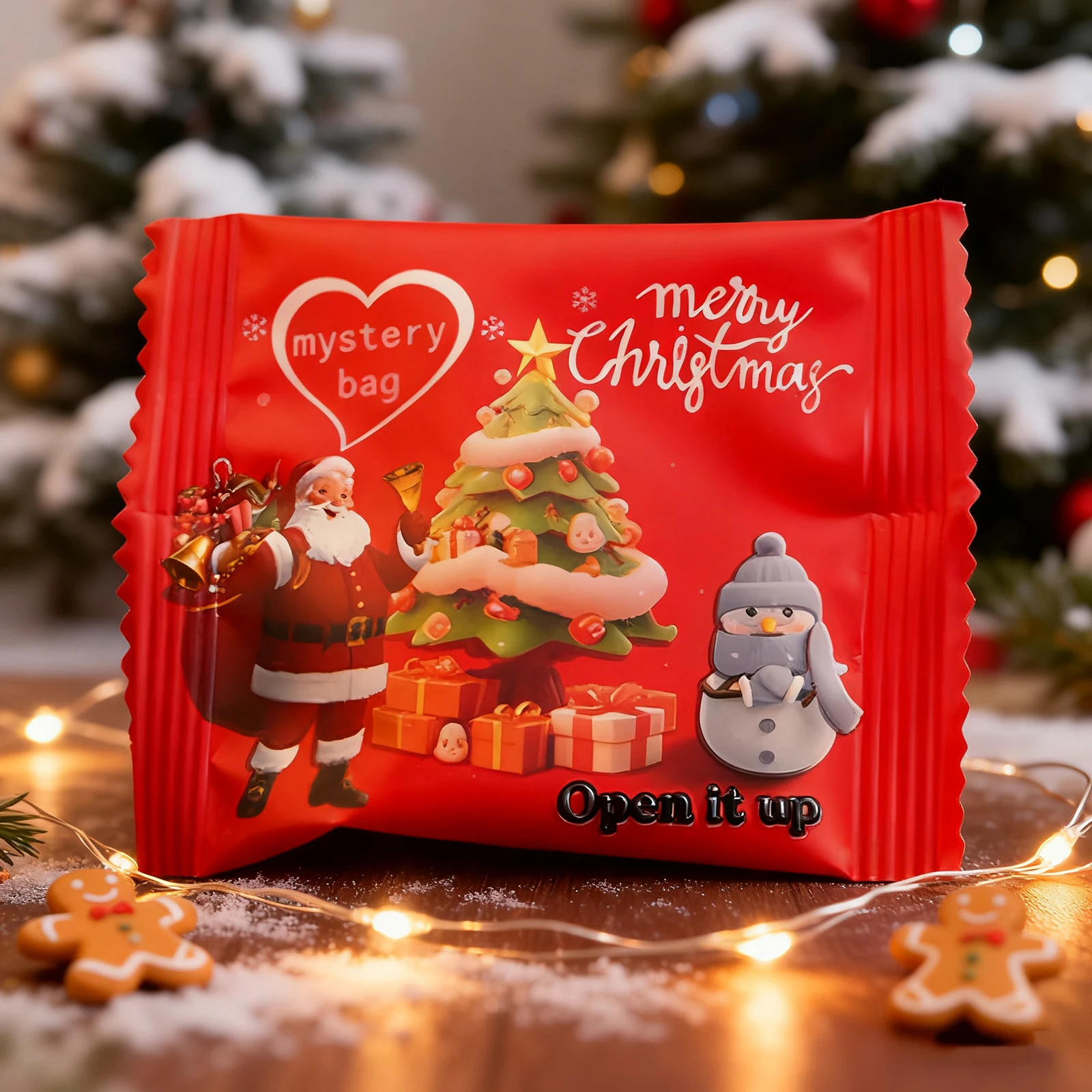 50/100 قطعة عيد الميلاد حقيبة أعمى غامضة مع توهج في الظلام ميزة مصغرة حقيبة غامضة نماذج الراتنج الحيوان لعيد الميلاد #3