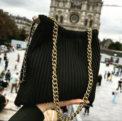 Luxury Designer Handbag Women Fashion Pleated Bucket Crossbody Bags Cute Lady Soft Leather Shoulder Bag Messenger Bag Coin Purse