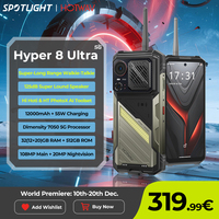 HOTWAV Hyper 8 Ultra Walkie-Talkie Rugged Smartphone 125dB Lound Speaker 5G Mobile Phone 12000mAh 55W 108MP 12GB 512GB Cellphone