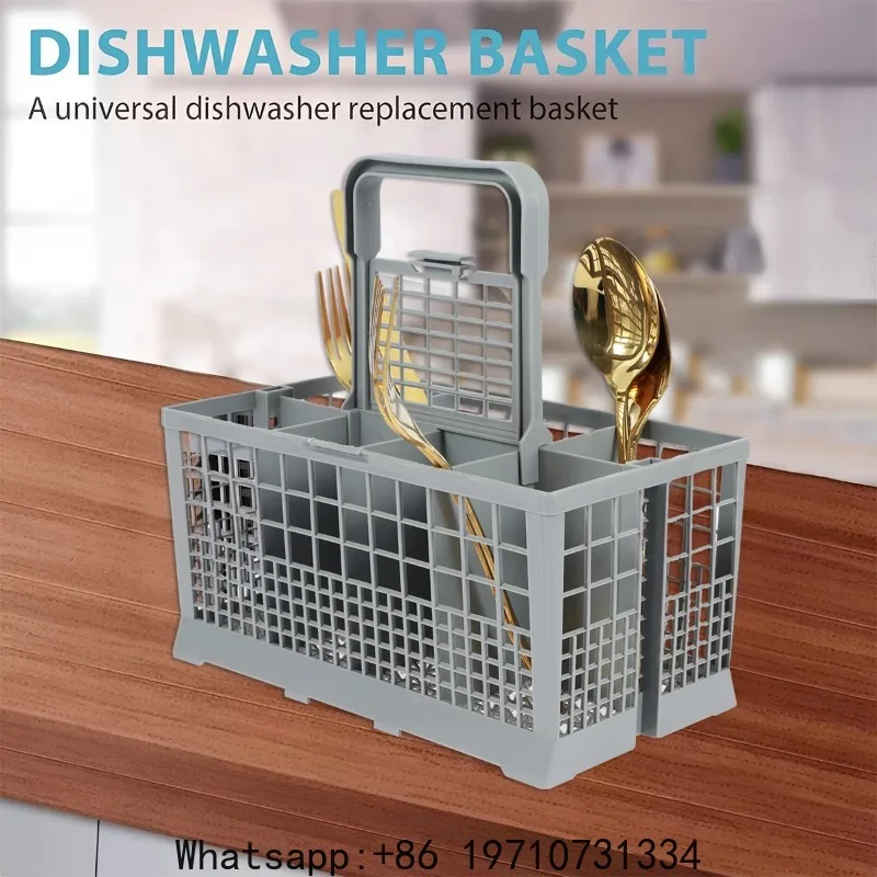 Dishwasher Basket Universal Foldable Cutlery Holder Multifunctional Dishwasher Basket Accessory Knife and Fork Storage Basket