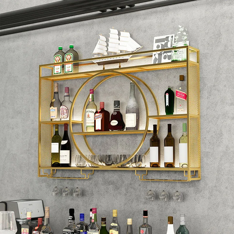 

Скандинавский золотой квадратный винный шкаф 120x80x15 см, настенный железный художественный бар, стеллаж для хранения красного вина для украшения дома и ресторана