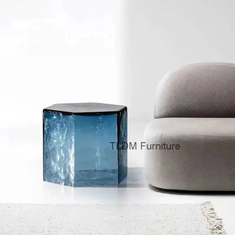 

Свет для гостиной, роскошный шестиугольный стеклянный журнальный столик, напольные декоративные украшения, ретро-диван в итальянском стиле, приставной столик