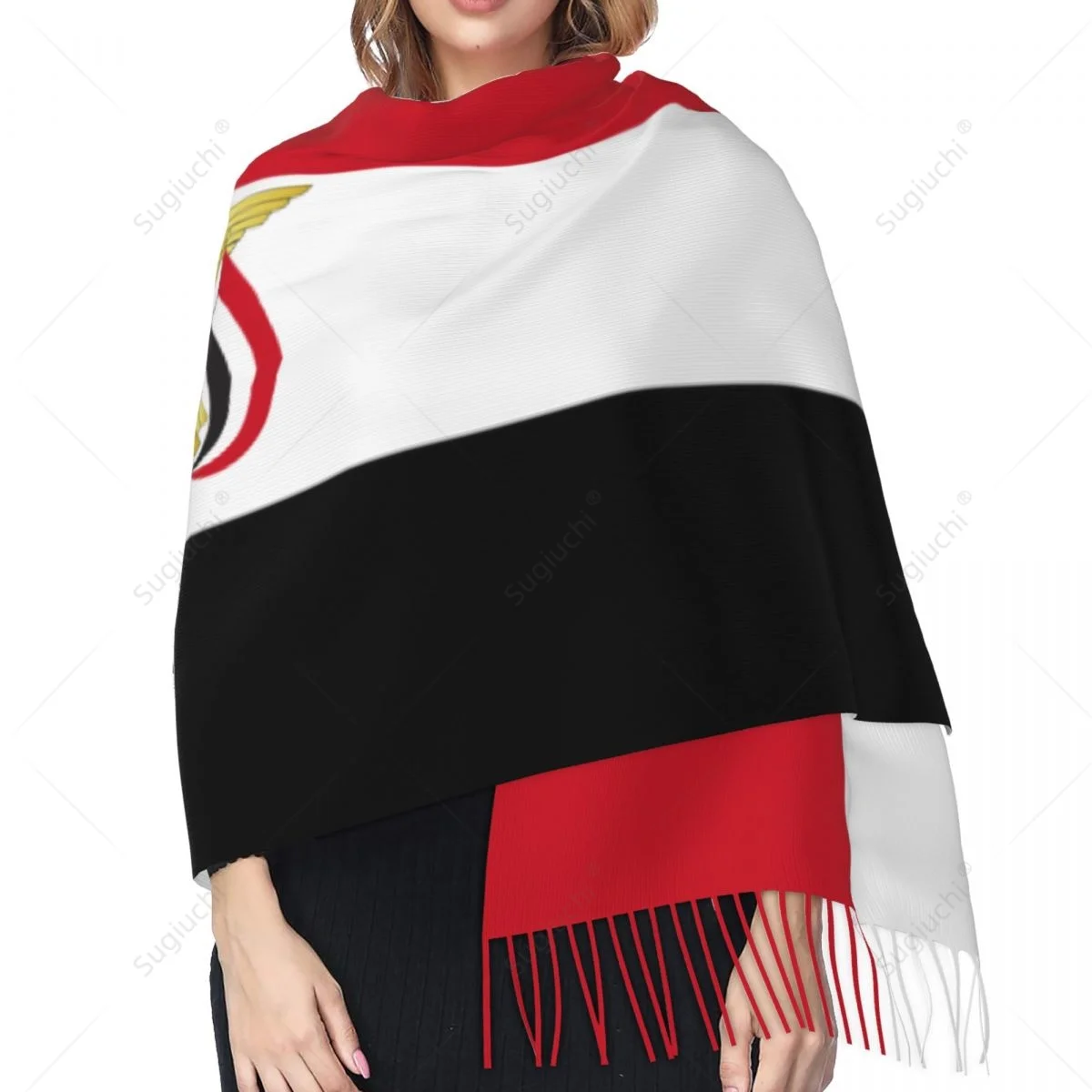 Yemen Emblem Flag Scarf Pashmina Warm Scarves Shawl Wrap Hijab Spring Winter Multifunction Unisex