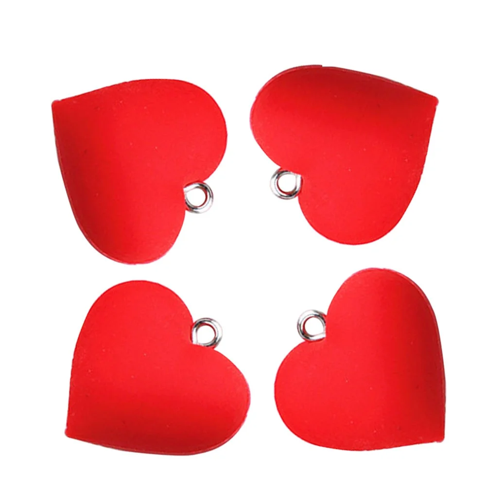 

10 Pcs DIY Jewelry Making Accessories Love Earrings Material Pendant Charms Red