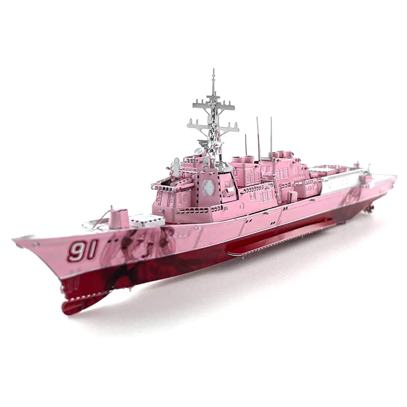 Burke Class Destroyer 3D Metal Puzzle Model Building Kits DIY Assemble Jigsaw Model Puzzle Toy Birthday Gift For Adults Children