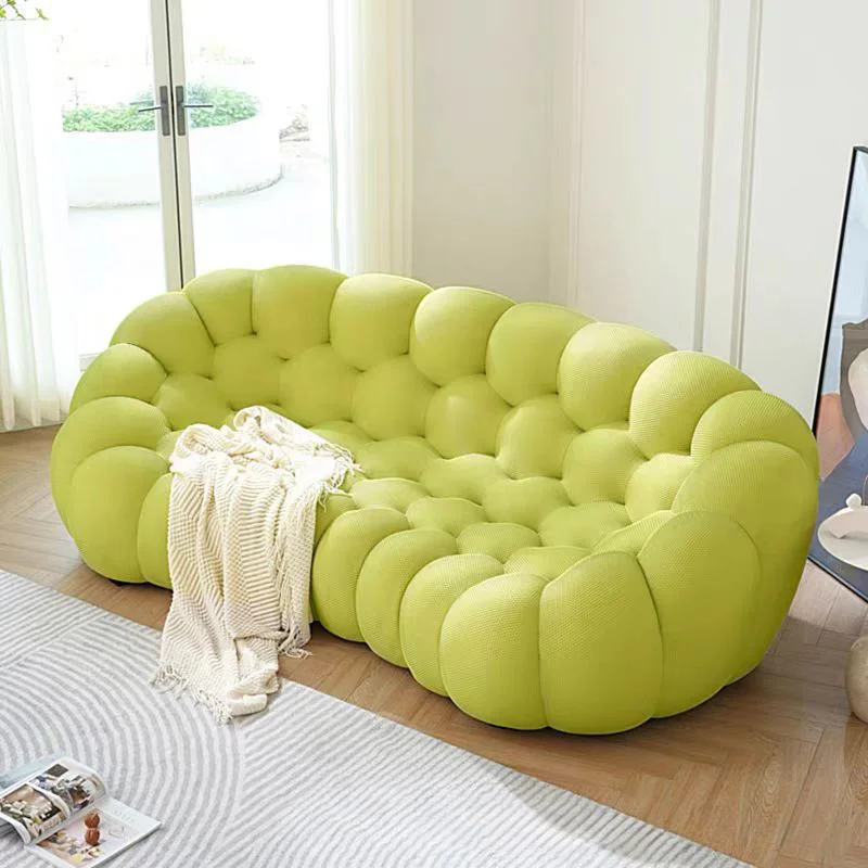 

Creative Art Green Honeycomb Sofa for Home Hotel Decor Modern Stylish 2-Seater Couch Comfort Soft Deep Seat Loveseat Furniture