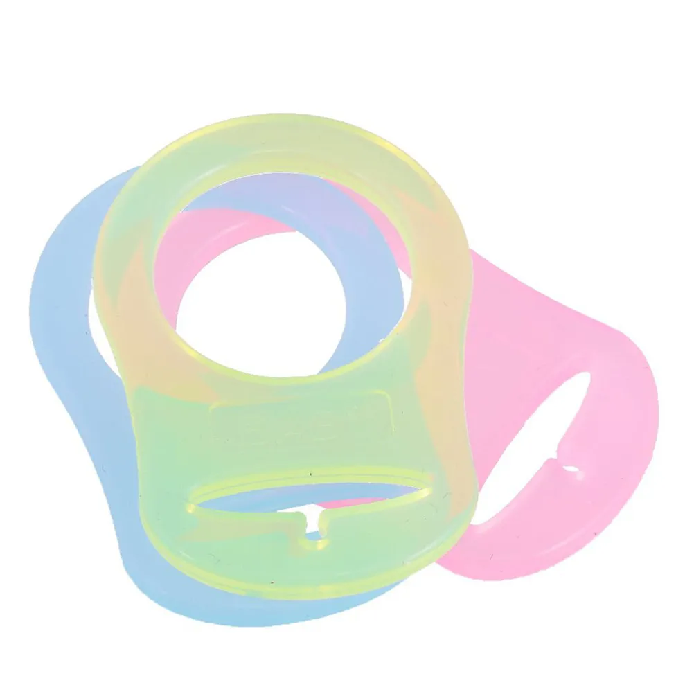 

10Pcs Silicone Baby Pacifier Clips Holders Rings for Button Style Pacifiers 10 Colors Food Grade Safe