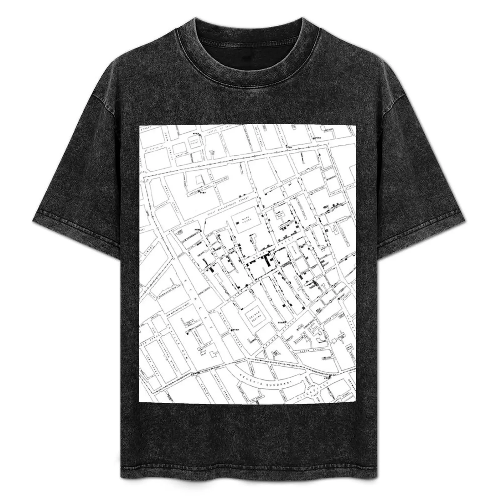 

John Snow's Cholera Map T-Shirt Work Utility Short Sleeve Shirt