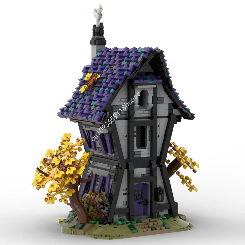 1912 peças moc casa de bruxas blocos de construção de halloween presente de natal exclusivo presente diy projetado para crianças criatividade educacional