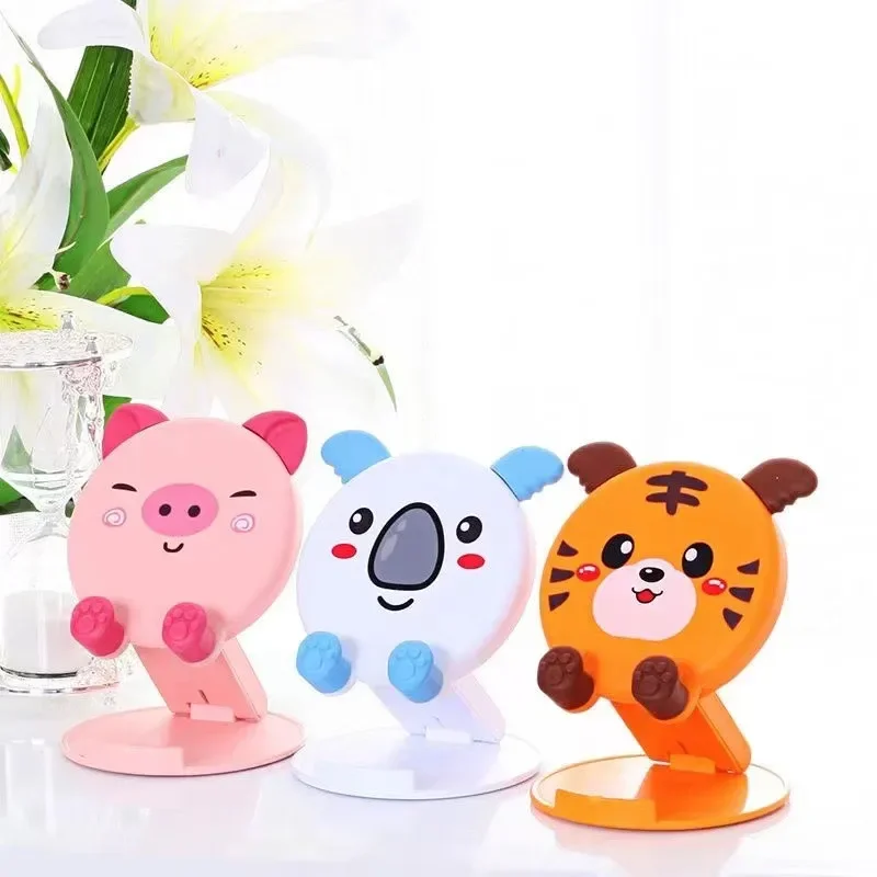 Portable Cartoon Mobile Phone Tablet Holder Desktop Bracket Universal Foldable Lifting Bracket Creative Cute Bracket For Phones image 3
