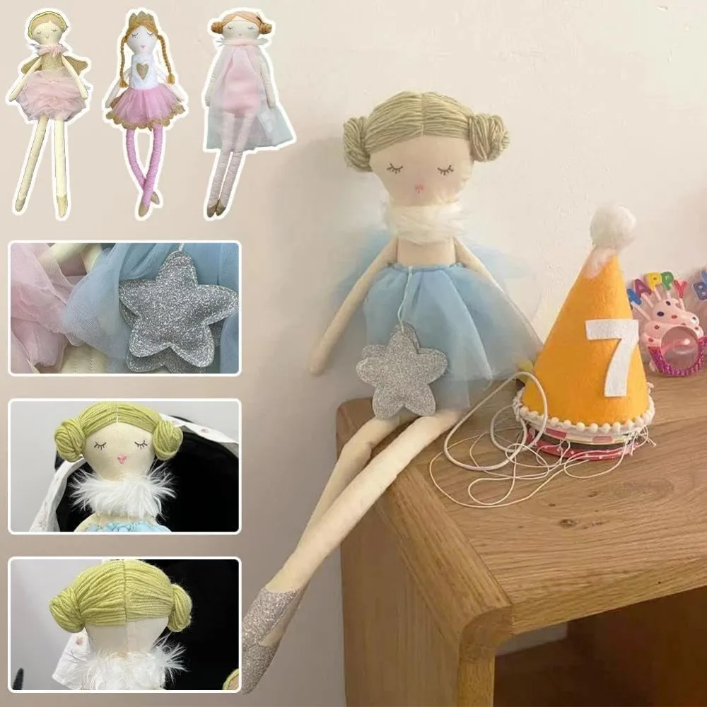 ตุ๊กตานางฟ้าผ้าพลัฌนุ่ม สง่างาม ตุ๊กตาแฟรี่สำหรับเด็กผู้หญิง แต่งตัวน่ารักเป็นนักบัลเล่ต์ ตกแต่งห้อง ของขวัญวันเกิดเจ้าหญิง