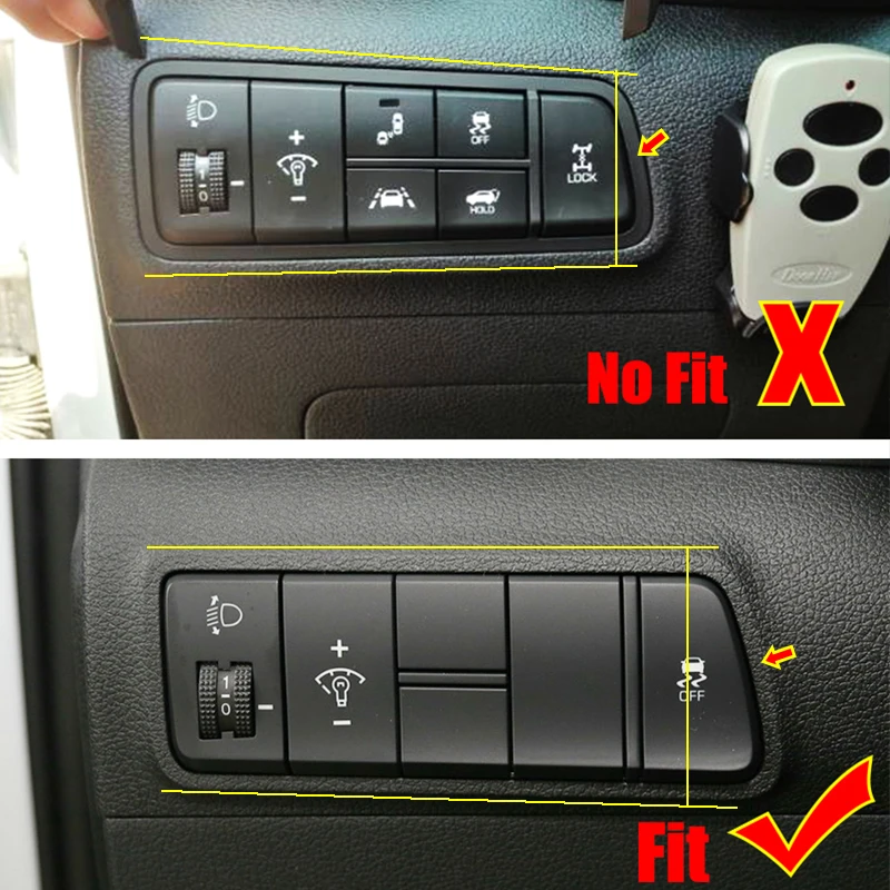 For Hyundai Tucson 2019 2020 Accessories Head Lights Lamp Switch Button Panel Frame Cover Trim Auto Interior Styling