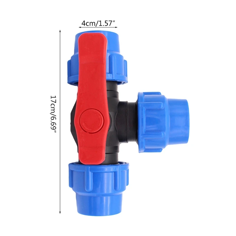 3 Way Diverter Plastic for Valve Hose Fitting for T Shape Adapter Three Way Connector Shut off Ball for Valve Easy t